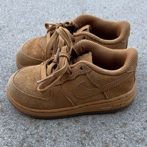 Nike Kids Air Force One Tan Sneakers
